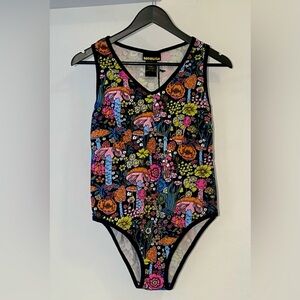 NWT RARE Nooworks Vivienne Bodysuit in Magical Mushroom Size M